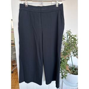 J Jason Wu Women's Pull On Cropped Wide Leg Ponte Twill Stretch Pant, Size M,EUC
